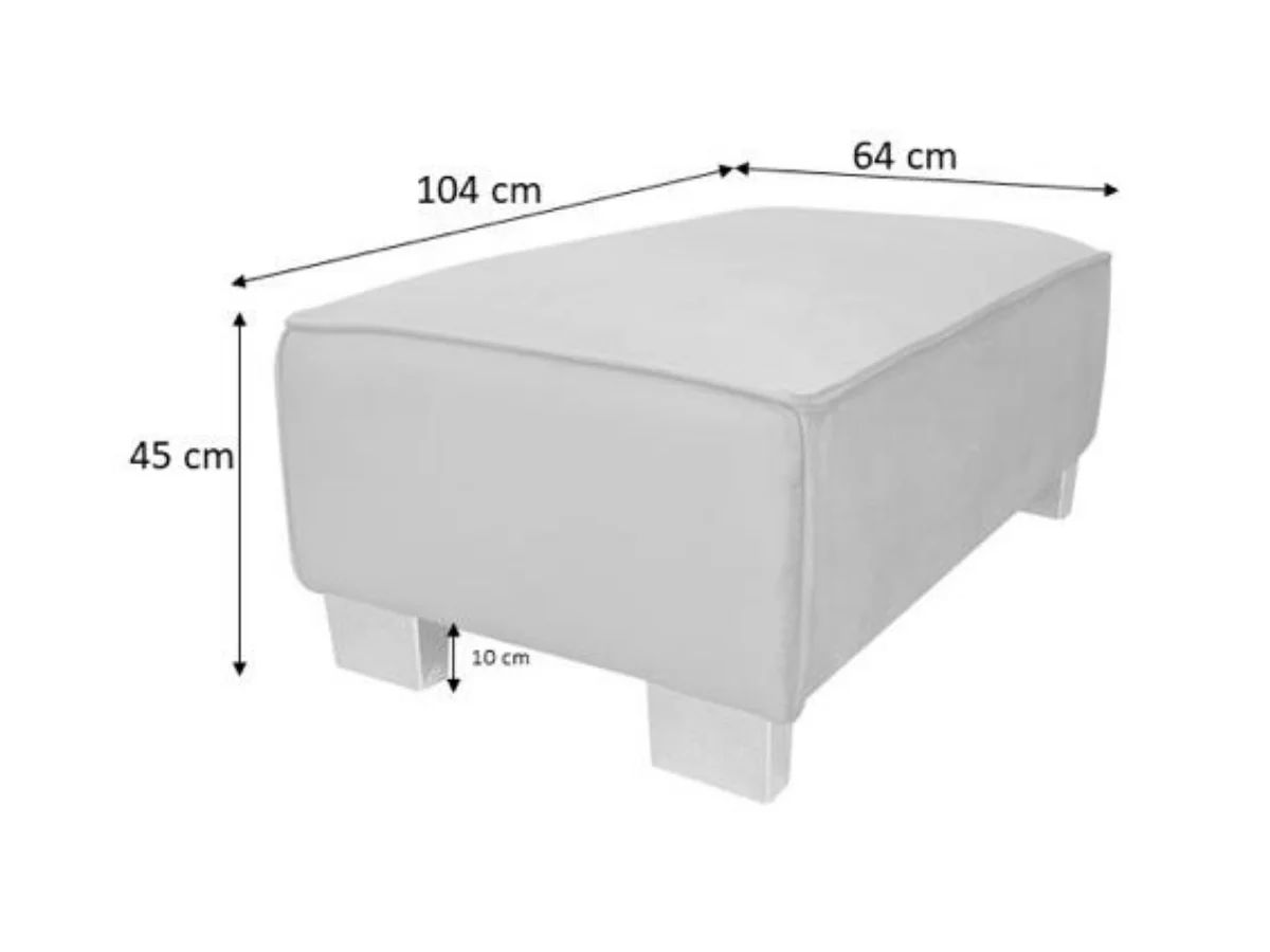 Sloane Luxury Large Footstool Mink - Image 2