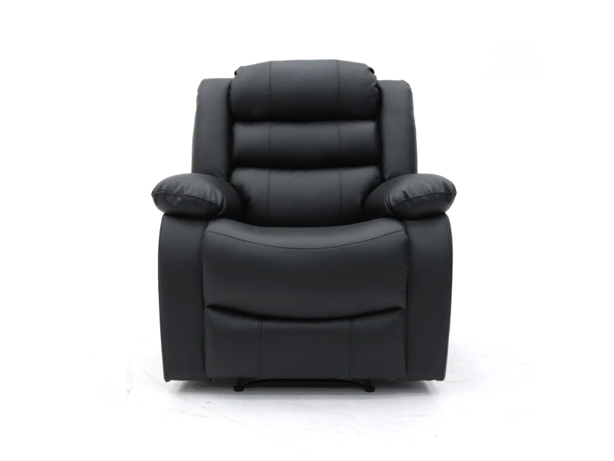 Sorrentino Recliner Chair Black Leather