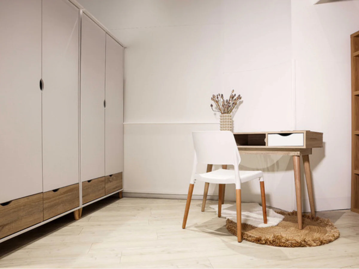 Stockholm 2 Door Wardrobe White Oak - Image 3