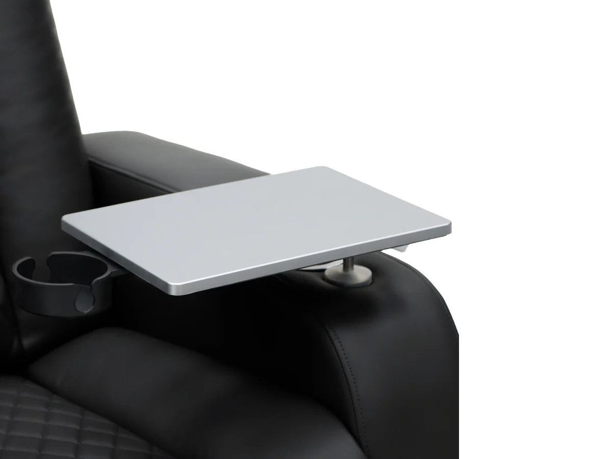 Tech 8 Smart 3 Seater Electric Recliner Sofa Black Aire Leather - Image 9