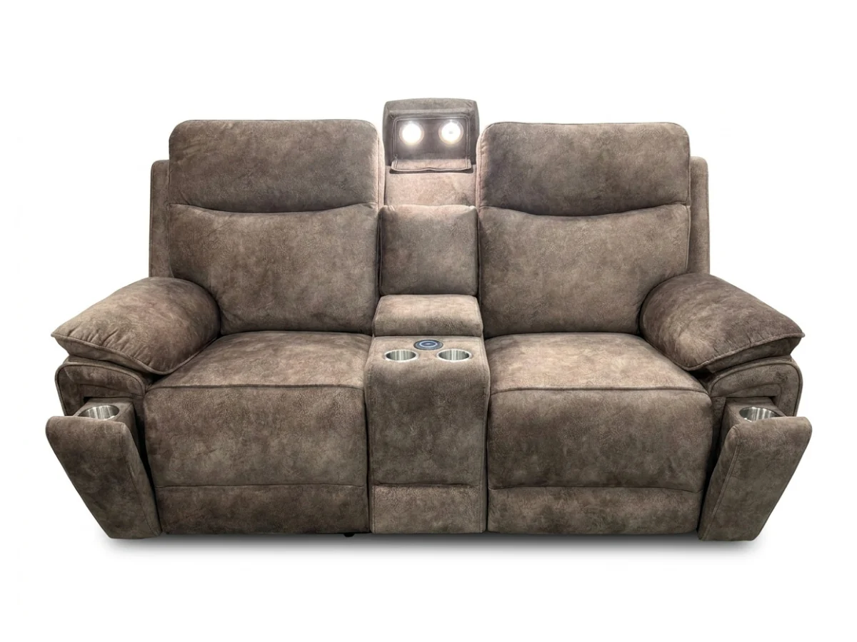 Toronto Brown 3+2 Electric Recliner Sofa Set - Image 2