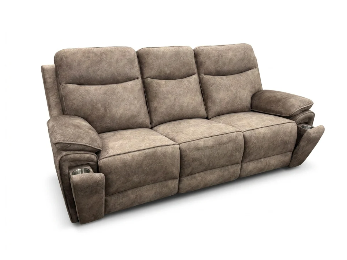 Toronto Brown 3+2 Electric Recliner Sofa Set - Image 3