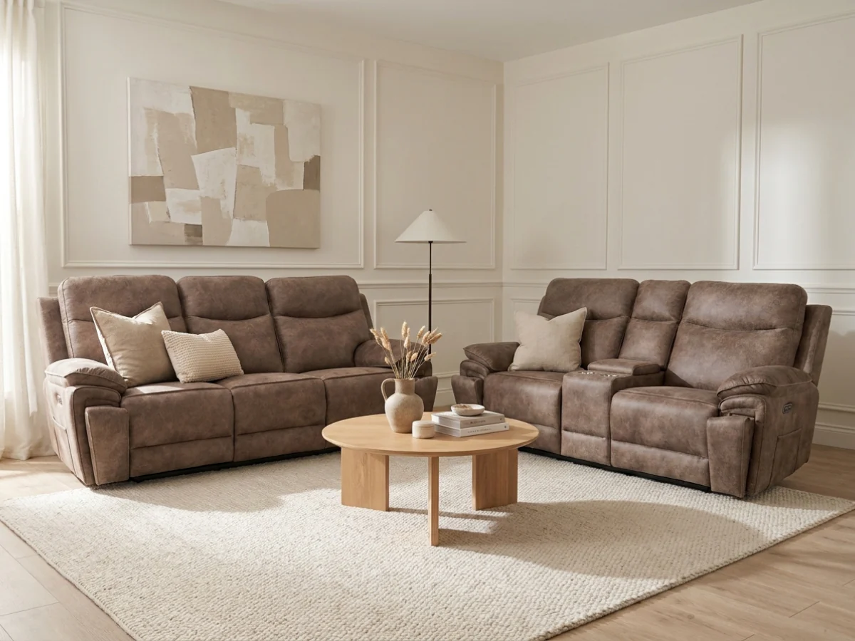 Toronto Brown 3+2 Electric Recliner Sofa Set - Image 6