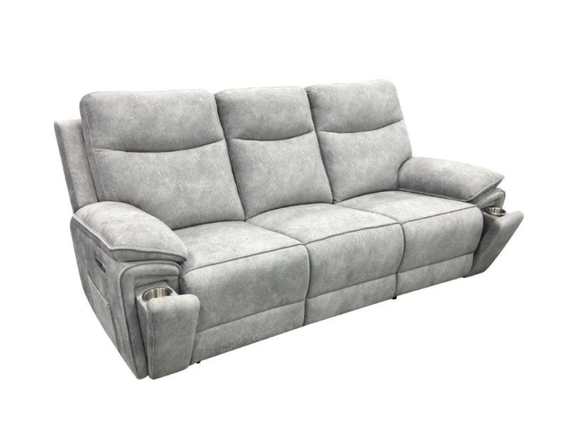 Toronto Grey 3+2 Electric Recliner Sofa Set - Image 3
